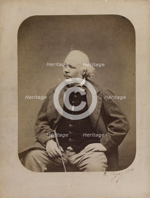 Portrait of Honoré Daumier (1808-1879), 1864. Creator: Carjat, Étienne (1828-1906).