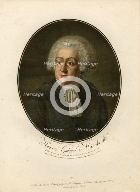 Portrait of Honoré Gabriel Riqueti, comte de Mirabeau (1749-1791), 1792.