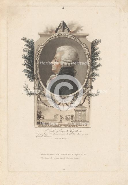Portrait of Honoré Gabriel Riqueti, comte de Mirabeau (1749-1791), .