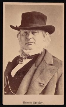Portrait of Horace Greeley (1811-1872), 1869. Creator: Napoleon Sarony