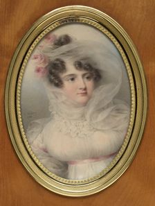 Portrait of Hortense de Perregaux, Duchess of Ragusa, 1818. Creator: Jean-Baptiste Isabey (French, 1767-1855)