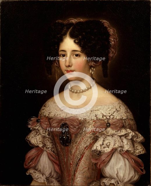 Portrait of Hortense Mancini (1646-1699), Duchesse Mazarin, 1677-1679. Creator: Voet, Jacob Ferdinand (1639-1689).