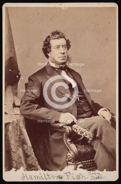 Portrait of Hamilton Fish (1808-1893), Before 1893. Creator: Brady's National Photographic Portrait Galleries.