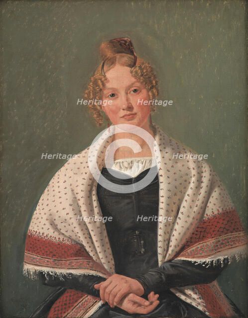 Portrait of Hanne Wanscher, née Wegener, 1835. Creator: Constantin Hansen.