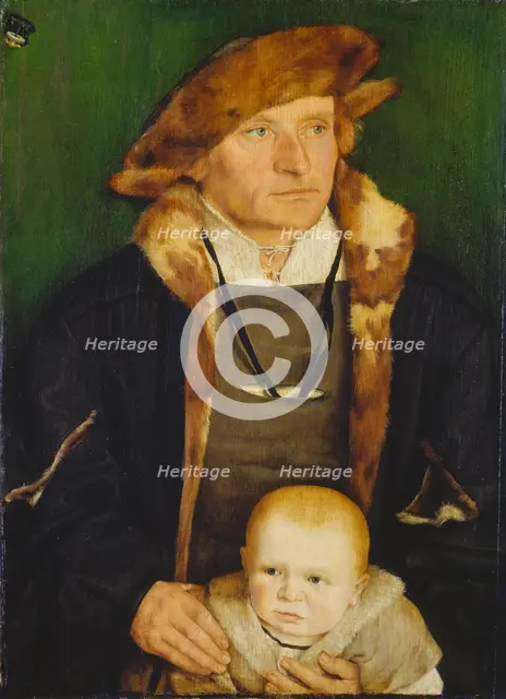 Portrait of Hans Urmiller and his Son, c1525 [?]. Creator: Barthel Beham.