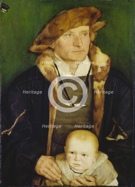 Portrait of Hans Urmiller and his Son, c1525 [?]. Creator: Barthel Beham.