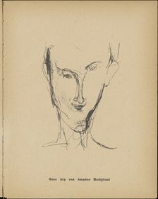 Portrait of Hans Arp (1886-1966), 1916. Creator: Modigliani, Amedeo (1884-1920)