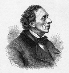 Portrait of Hans Christian Andersen (1805-1875), c. 1850. Creator: Anonymous