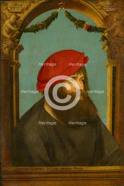 Portrait of Hans Herbst, (Herbster), 1516. Creator: Hans Holbein the Younger.