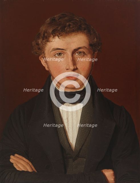 Portrait of Hans Peter Købke, the Artist's Brother, 1841. Creator: Christen Kobke.