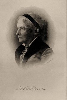 Portrait of Harriet Beecher Stowe (1811-1896), c1890. Creator: Wilcox; John Angel James (1835-1905)