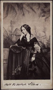 Portrait of Harriet Beecher Stowe (1811-1896), ca 1860. Creator: Fredricks, Charles DeForest (1823-1894)