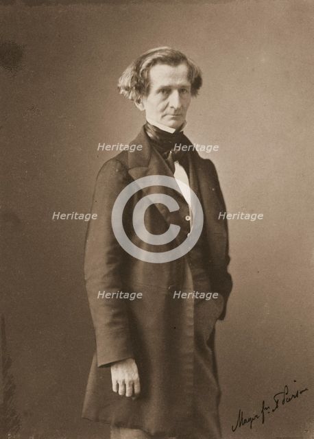 Portrait of Hector Berlioz (1803-1869), c. 1850. Artist: Pierson, Pierre-Louis (1822-1913)