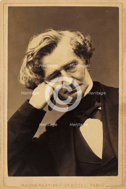 Portrait of Hector Berlioz (1803-1869). Creator: Photo studio Martinet.