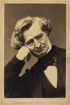 Portrait of Hector Berlioz (1803-1869). Creator: Photo studio Martinet
