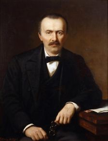 Portrait of Heinrich Schliemann (1822-1890), ca 1866. Creator: Hodges, Sydney (1829-1900)