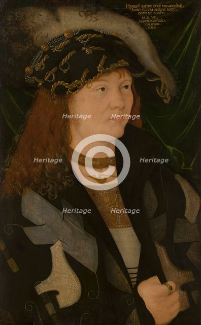 Portrait of Heinrich V (1479-1552), Duke of Mecklenburg. Creator: Jacopo de' Barbari.