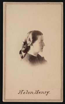 Portrait of Helen Louisa Henry (1836-1912), Between 1862 and 1870. Creator: Alexander Gardner