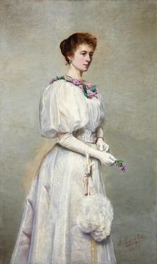 Portrait of Helena Cerchowa, 1898. Creators: Stanislaw Cercha, Helena Cerchowa