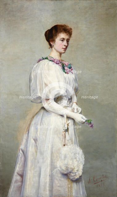 Portrait of Helena Cerchowa, 1898. Creators: Stanislaw Cercha, Helena Cerchowa.