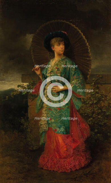 Portrait of Helene of Mecklenburg-Schwerin (1814-1858), Duchess of Orleans, 1883. Creator: Aze, Adolphe (1823-1884).