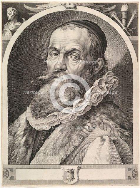 Portrait of Hendrick Goltzius, pub. 1617. Creator: Dutch School (17th Century).