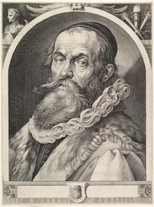 Portrait of Hendrick Goltzius, pub. 1617. Creator: Dutch School (17th Century)