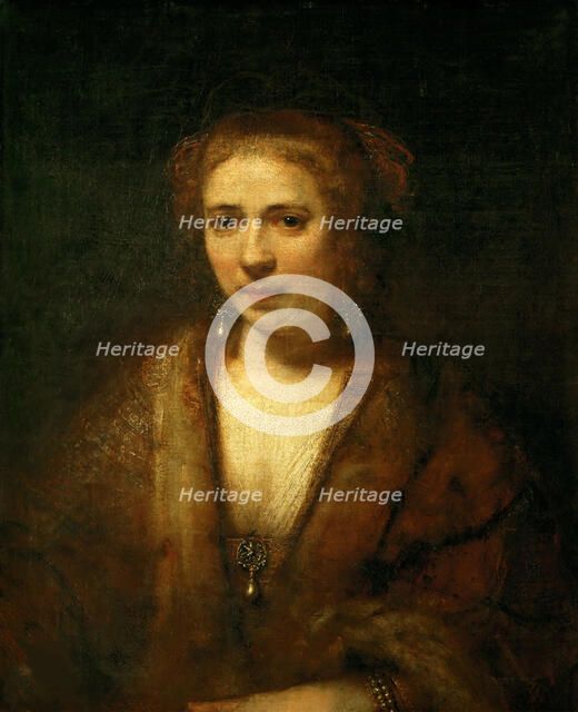 Portrait of Hendrickje Stoffels (1625-1662), ca 1654. Creator: Rembrandt van Rhijn (1606-1669).