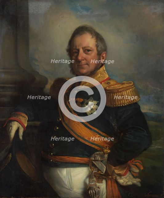 Portrait of Hendrik Merkus, Baron de Kock, Army Commandant and after 1826 Lieutenant Governor-Genera Creator: Cornelis Kruseman.