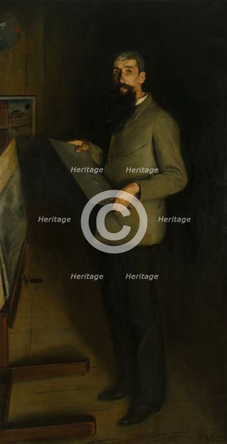 Portrait of Henri Guerard, 1889. Creator: Jacques Emile Blanche.