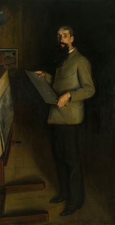 Portrait of Henri Guerard, 1889. Creator: Jacques Emile Blanche