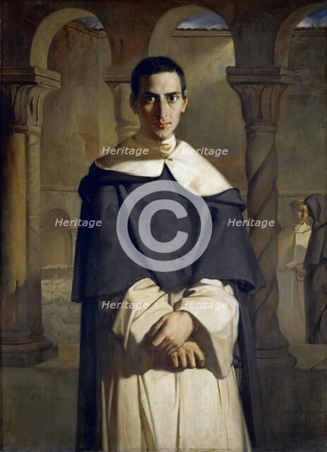 Portrait of Henri Dominique Lacordaire, 1840. Creator: Chassériau, Théodore (1819-1856).