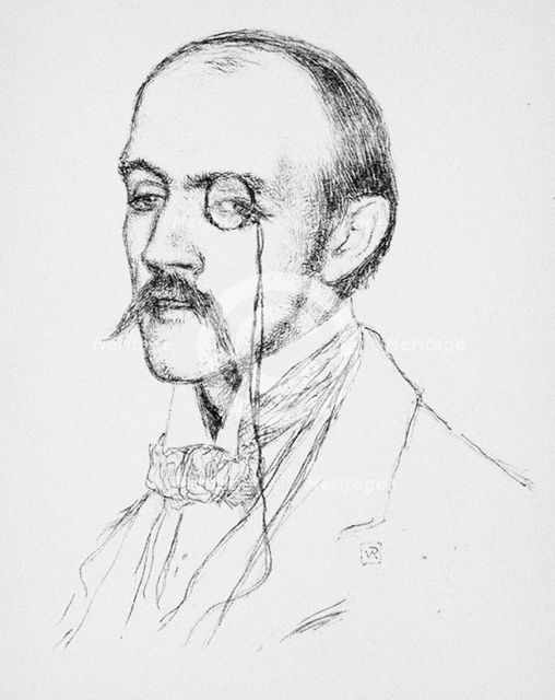 Portrait of Henri de Régnier, c. 1898. Artist: Rysselberghe, Théo van (1862-1926)