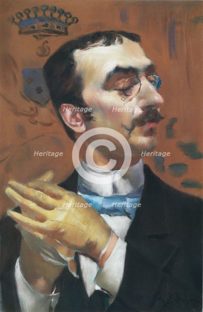 Portrait of Henri de Toulouse-Lautrec. Artist: Boldini, Giovanni (1842-1931)