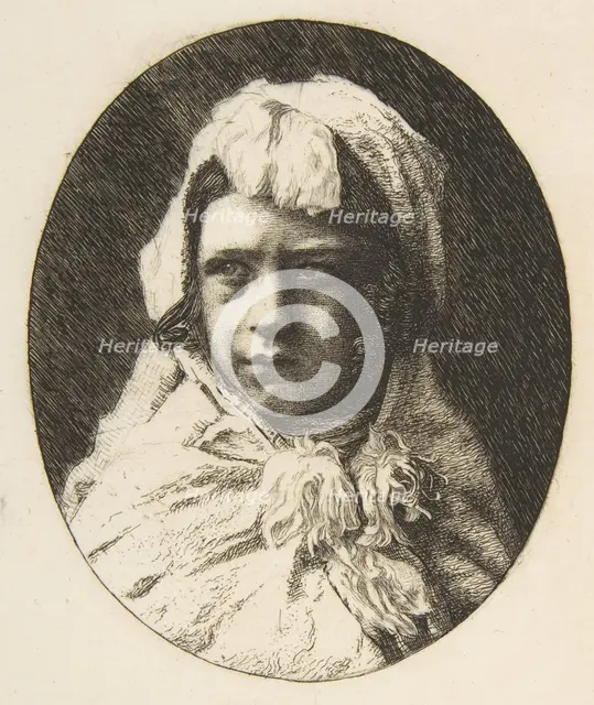 Portrait of Henri Houssaye, as a child, 1855-60. Creator: Felix Bracquemond.
