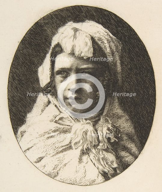 Portrait of Henri Houssaye, as a child, 1855-60. Creator: Felix Bracquemond.