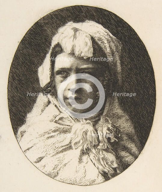 Portrait of Henri Houssaye, as a child, 1855-60. Creator: Felix Bracquemond.