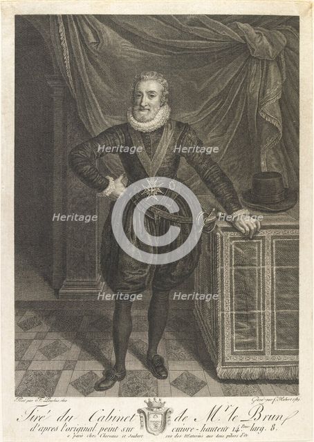 Portrait of Henri IV, c1760s. Artist: Antoine de Marcenay Ghuy.