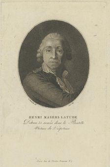 Portrait of Henri Masers de Latude (1725-1805) , c. 1793. Creator: Bonneville, François (active 1787-1802)