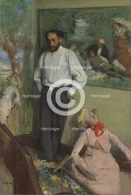 Portrait of Henri Michel-Lévy (1844-1914), ca 1878. Creator: Degas, Edgar (1834-1917).