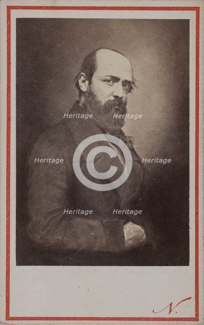 Portrait of Henri Murger (1822-1861), 1861. Creator: Photo studio Nadar.