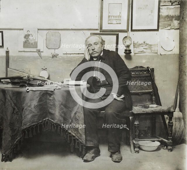 Portrait of Henri Rousseau (1844-1910), 1900s. Creator: Anonymous.