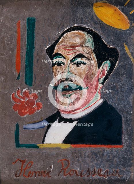 Portrait of Henri Rousseau, 1911. Creator: Marc, Franz (1880-1916).