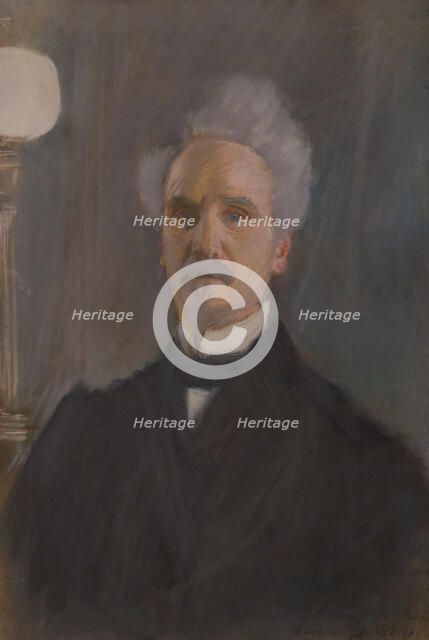 Portrait of Henri Rochefort (1830-1913), 1889. Creator: Helleu, Paul César (1859-1927).