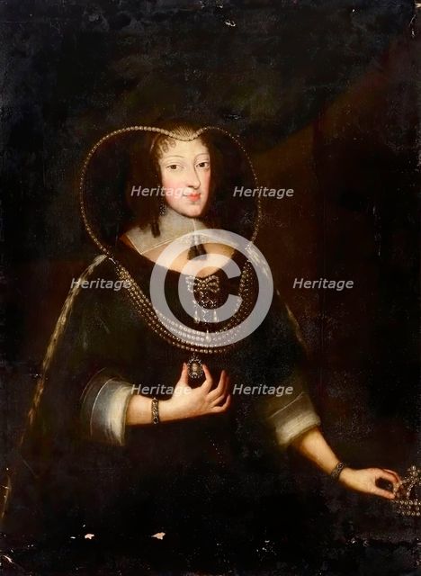 Portrait of Henrietta Maria, the Widow of the English King Charles I, 17th century. Creator: Unknown.