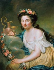 Portrait of Henriette Herz, née De Lemos (1764-1847) as Hebe, 1778. Creator: Therbusch-Lisiewska, Anna Dorothea (1721-1782)