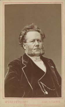 Portrait of Henrik Ibsen (1828-1906), 1874. Creator: Photo studio Johannes Petter Lindegaard; Christiania ()