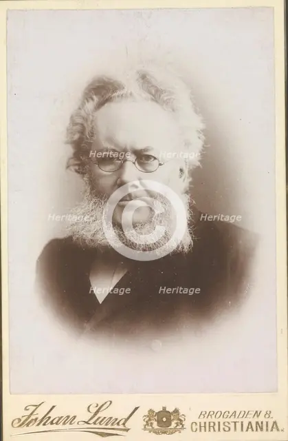 Portrait of Henrik Ibsen (1828-1906), c1886-1890. Creator: Photo studio Johan Lund; Christiania ().