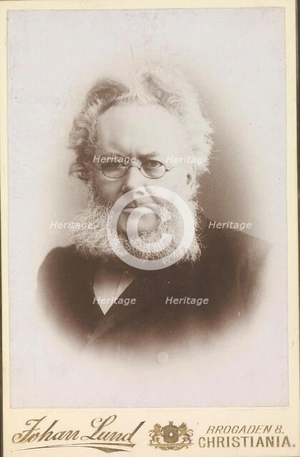 Portrait of Henrik Ibsen (1828-1906), c1886-1890. Creator: Photo studio Johan Lund; Christiania ().
