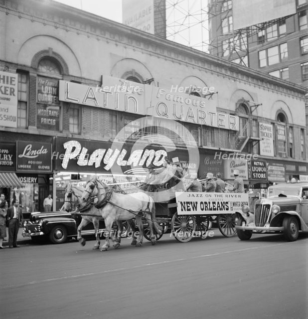Portrait of Henry (Clay) Goodwin, Cecil (Xavier) Scott, Sandy Williams..., Times Square, N.Y., 1947. Creator: William Paul Gottlieb.